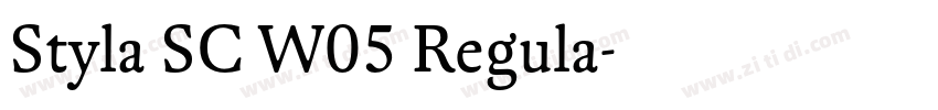 Styla SC W05 Regula字体转换 Styla SC W05 Regula字体转换